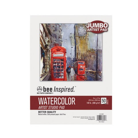 Bee Paper "Bee Inspired" Cold Pressed Watercolor Artist Pad 9x12"