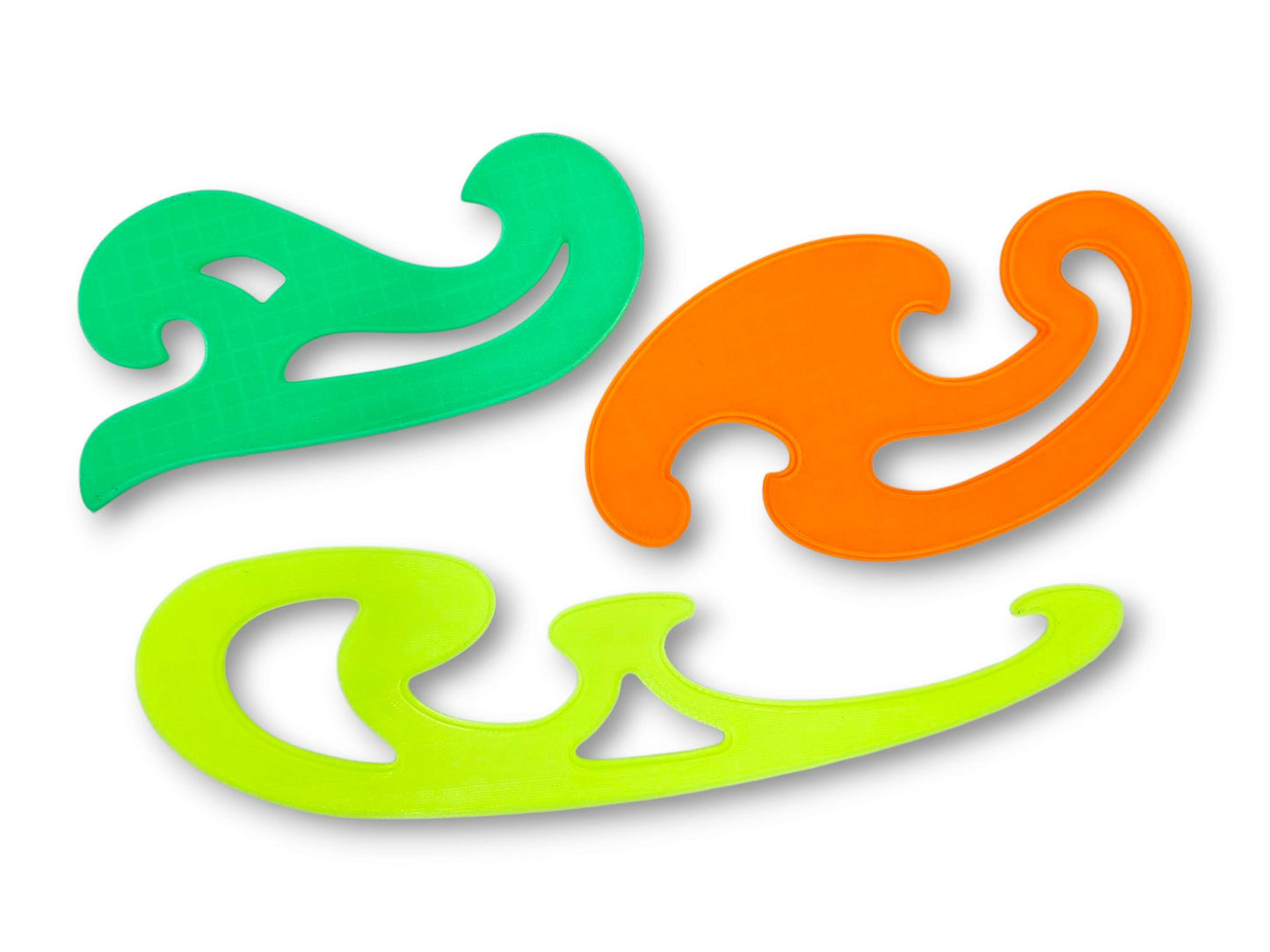 French Curve Large 3pc Set Comics, Drafting, Drawing