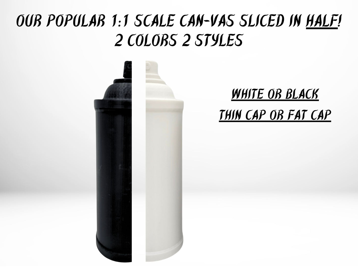 HALF CAN-VAS 1:1 Scale Spray Paint Half Can Blank Canvas for Artwork