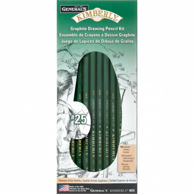 Kimberly Graphite Drawing Pencils 12 Assorted