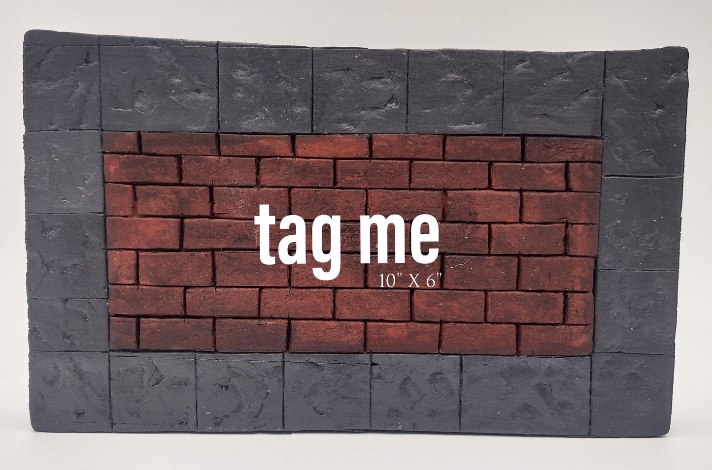 Street Canvas - Brick Wall Graffiti Bordered Edge Canvas Board Handmade Creative Hand Style Writing Recycled Styrofoam