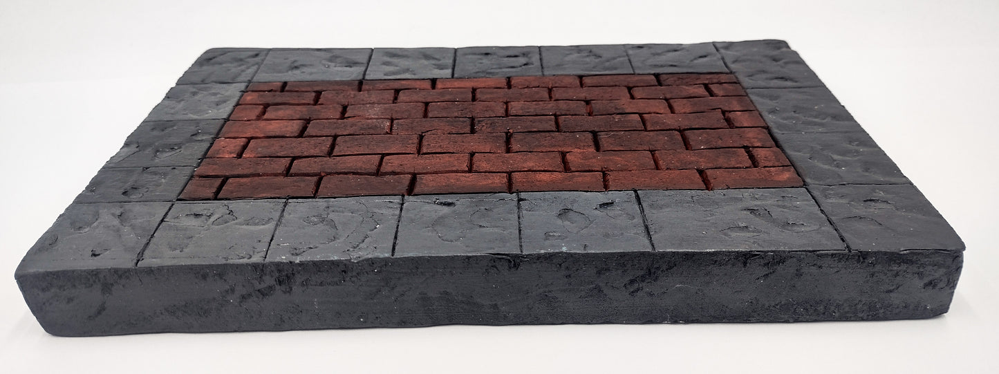 Street Canvas - Brick Wall Graffiti Bordered Edge Canvas Board Handmade Creative Hand Style Writing Recycled Styrofoam