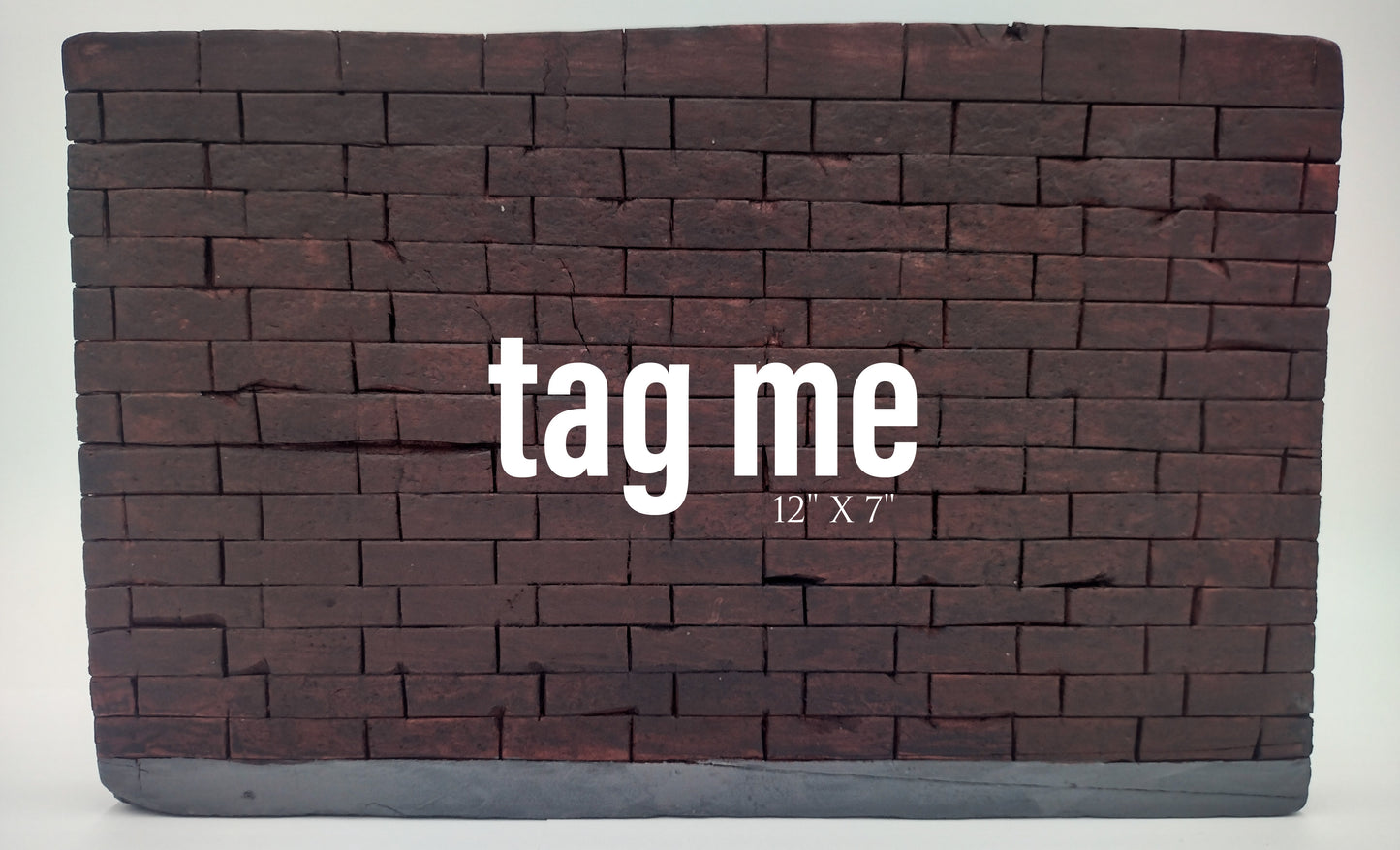 Street Canvas - Brick Wall Graffiti Art Lined Edge Canvas Board Handmade Creative Hand Style Writing Recycled Styrofoam