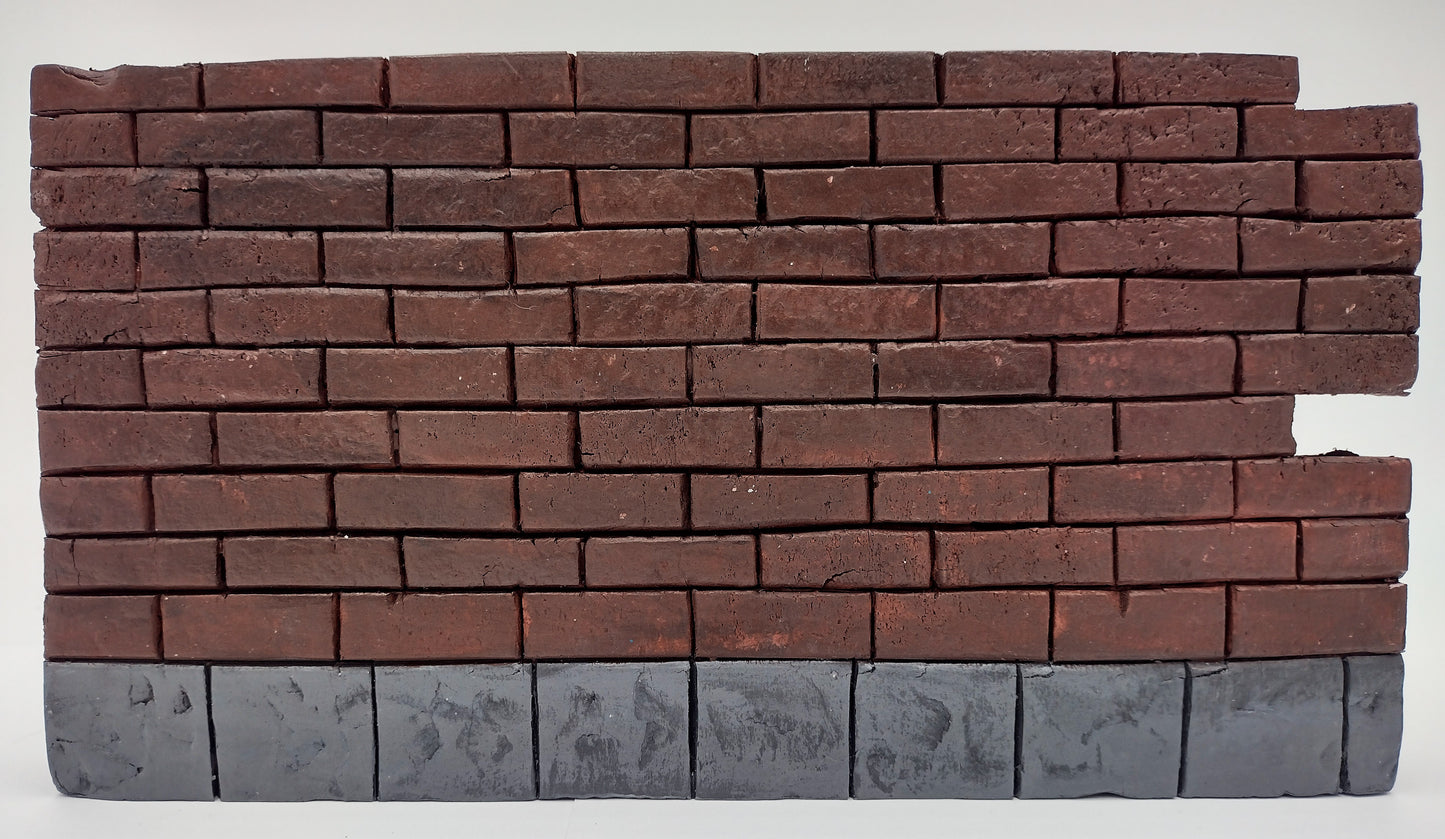 Street Canvas - Brick Wall Graffiti Art Jagged Lined Edge Canvas Board Handmade Creative Hand Style Writing Recycled Styrofoam