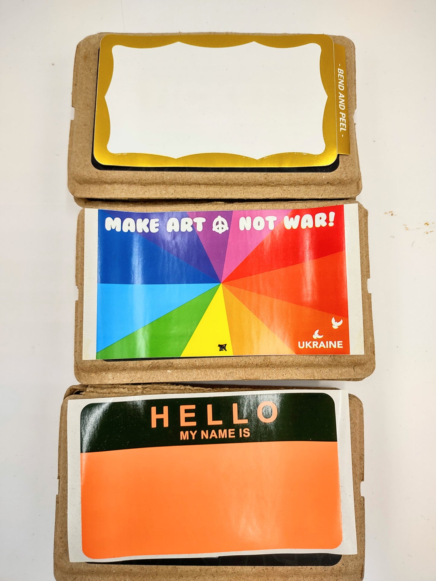 Eggshell Stickers Pack of 80! Blank Permanent Stickers