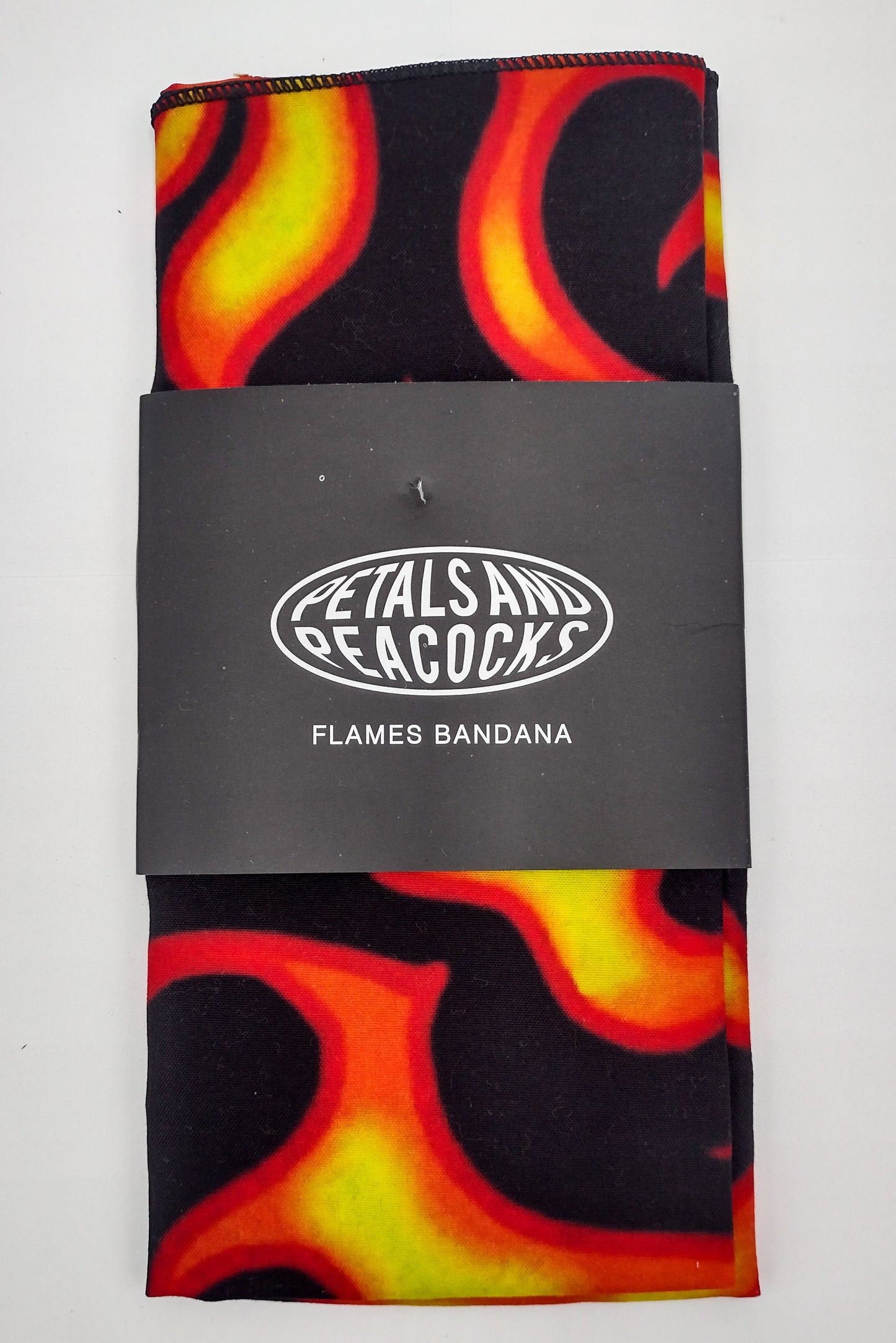 FLAMES Bandana Petals and Peacocks 22"X22"