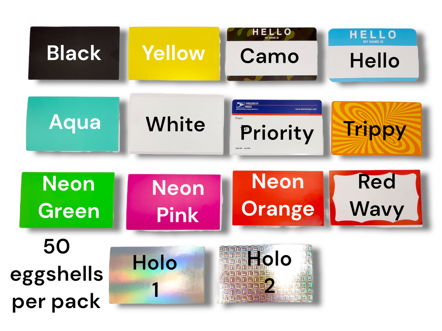 Blank Slaps Eggshell Stickers