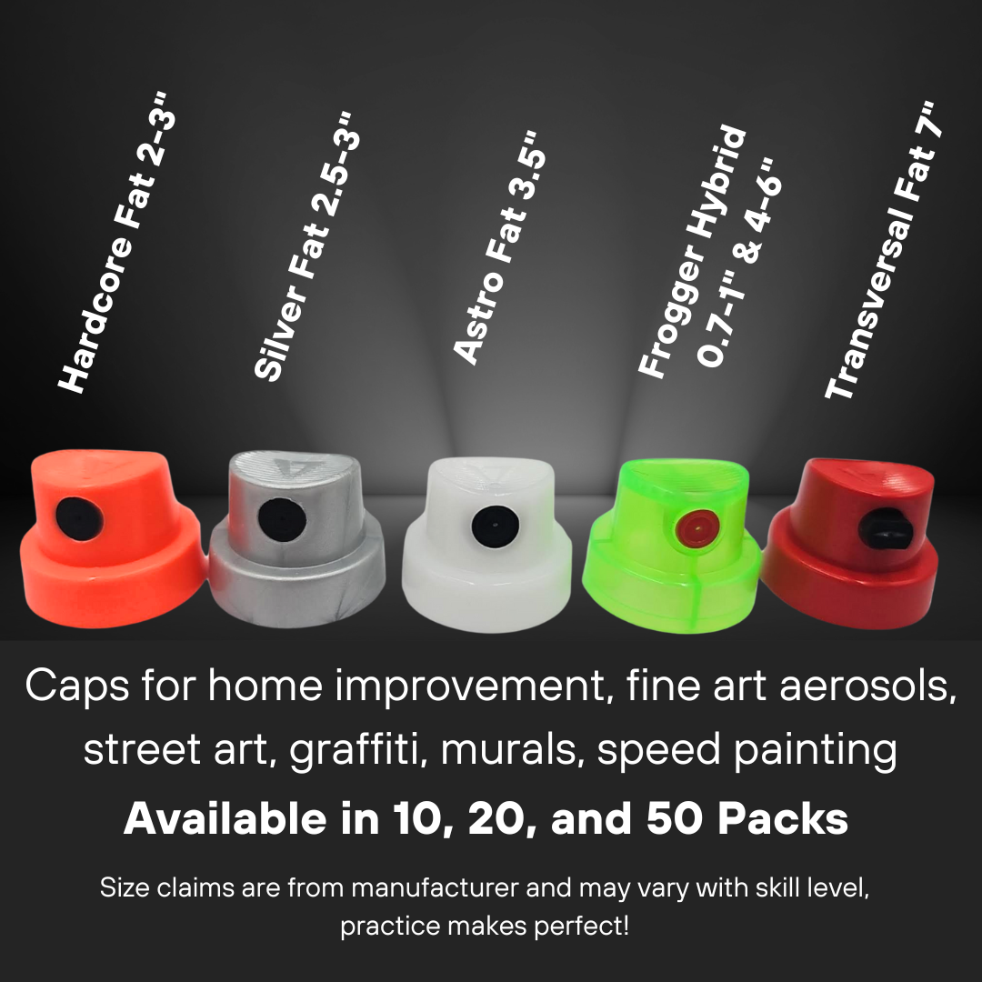 Fat and Wide Spray Paint Cap Variety Pack – JAG Art Supply