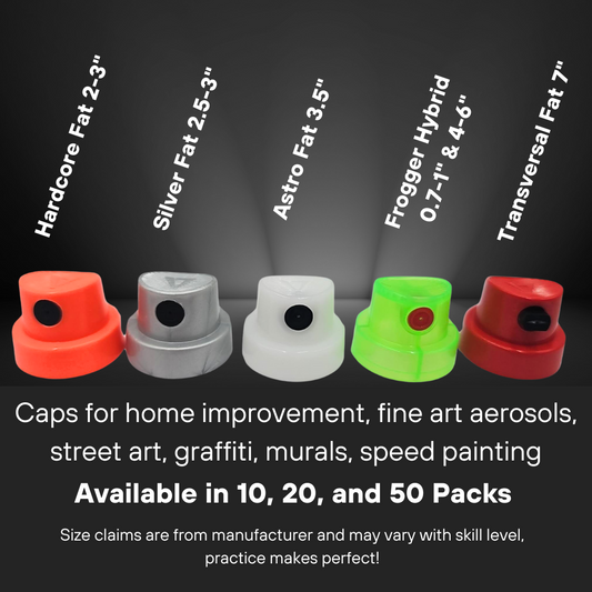 Fat and Wide Spray Paint Cap Variety Pack