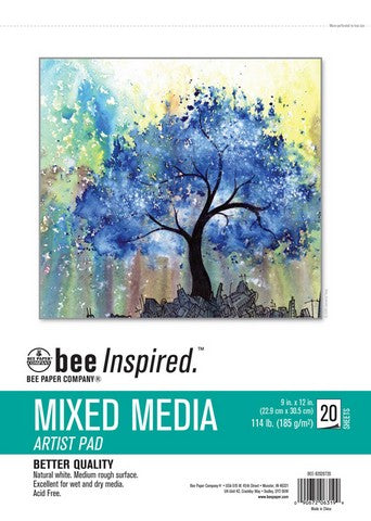 Bee Paper "Bee Inspired" Mixed Media Pad 9x12"