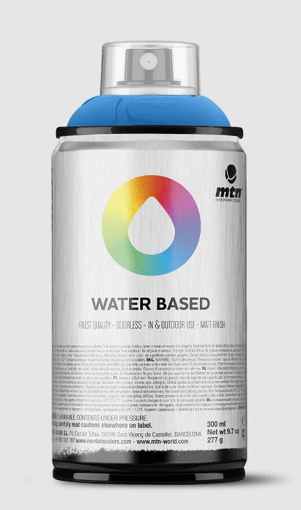 Mtn Water Based Spray 300ml Fluorescent Green