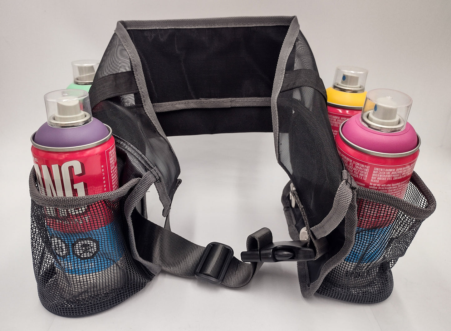Krewline 4 Can - Can Belt/Holster for spray paint cans with built in can silencers
