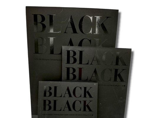 Black Black Mixed Media Sketch Books By Fabriano