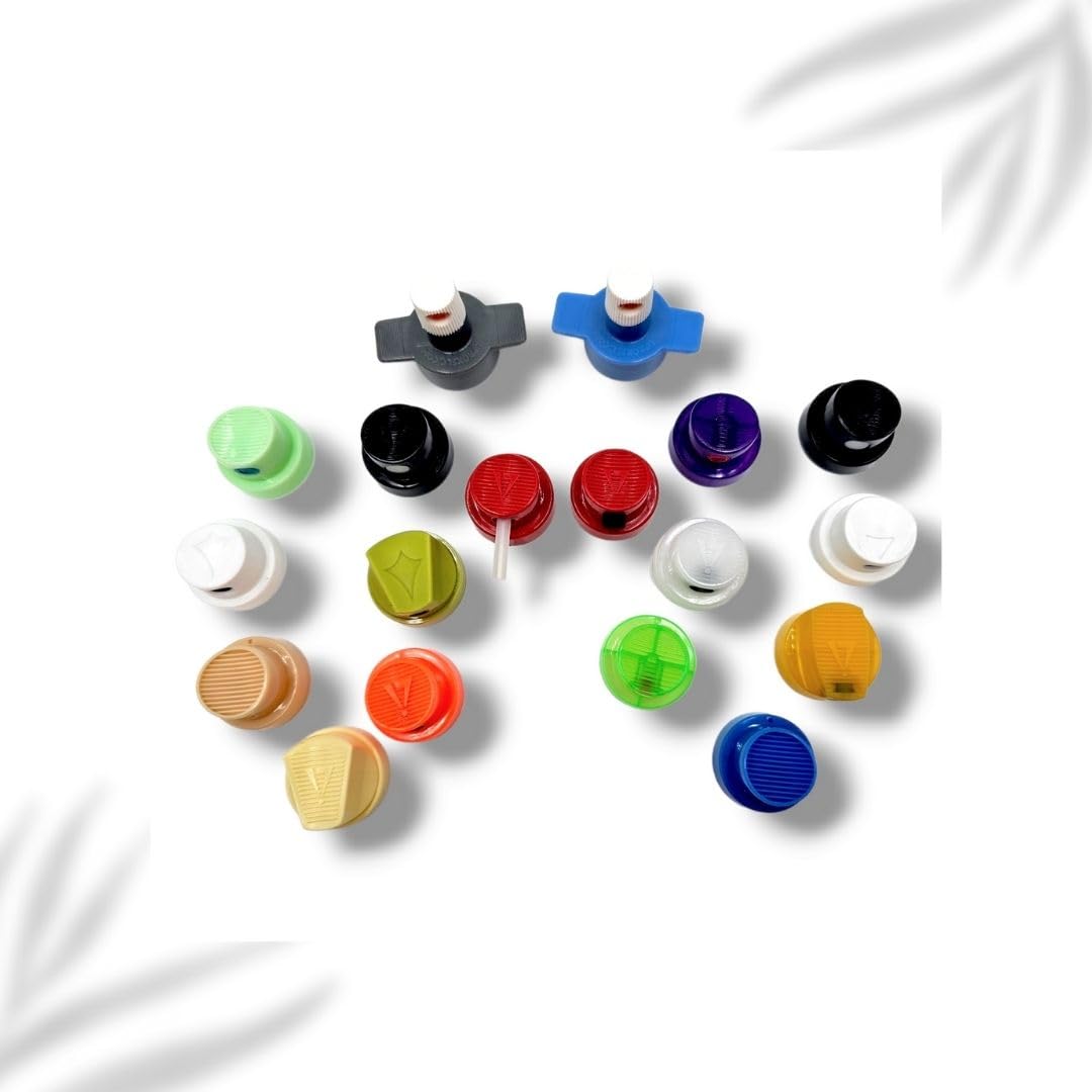 Manual Paint Caps Universal Spray Paint Adapter Replacement Cap Pack 22pc – JAG Art Supply