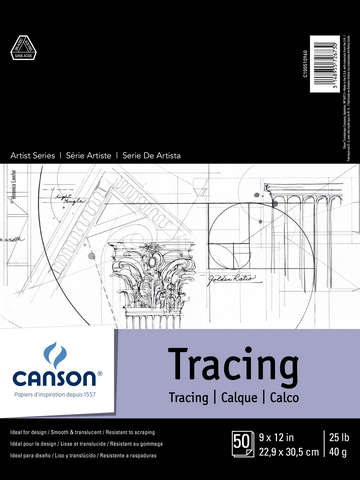 Canson Artist Tracing Pad 50 Sheets 9x12